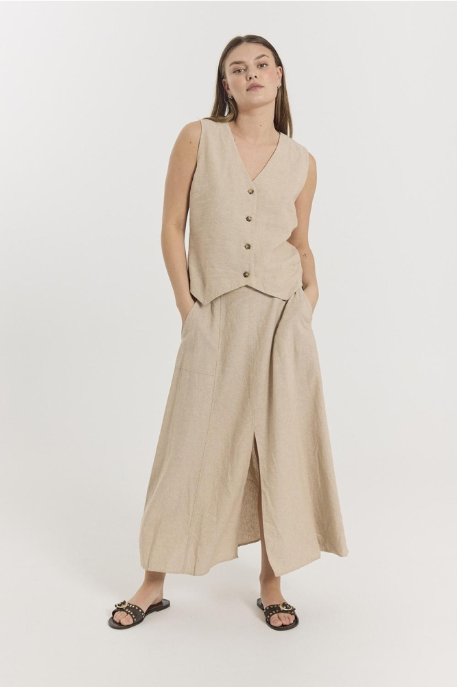 FQLAVA WAISTCOAT 206284 SAND MELANGE